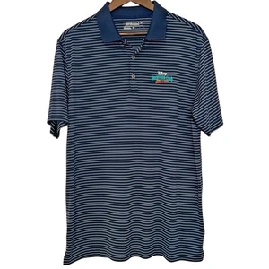 Nike Dri-Fit Blue Striped Golf Polo Shirt Disney Vacation Club Member Large - Picture 1 of 6