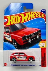 Hot Wheels 2025 Case M '73 HONDA CIVIC CUSTOM Long Card Free Protector - Picture 1 of 8