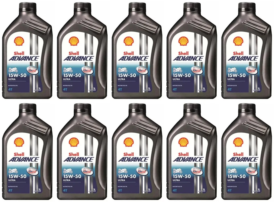 10l Shell Advance 4T Ultra 15W-50 Motoröl Motorrad Bike - Bild 1 von 1