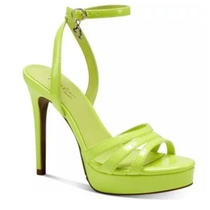 Thalia Sodi Women Patent Leather Lime Platform Dress Sandals / NEW / Size 6.5 - Picture 1 of 6