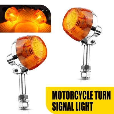 2*Motorcycle Led Turn Signal Indicator Blinker Amber Lights Univer WaterProof H - Image 1 of 4