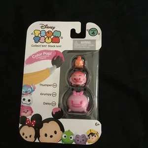 Disney Tsum Tsum Color Pop 3 Pack - Series 4 - Thumper/Grumpy/Daisy - New/Sealed - Picture 1 of 1