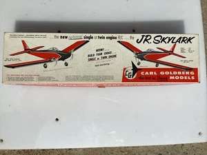 CARL GOLDBERG RC Balsa 049 Model Airplane Kit Jr Skylark Flying G22 STARTED LOOK - Picture 1 of 14