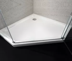 BERNSTEIN Acryl Duschtasse Duschwanne Fünfeck Fünfeckdusche Weiß Dusche Bad - Bild 1 von 3
