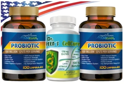 2 SUPER PROBIOTIC Billion CFUs,NATURAL ULTIMATE FLORA PRIMAL POTENCY DIGESTIVE 3 - Image 1 of 4
