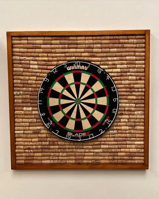Bespoke Dart board Wall Protector Cork Dartboard Surround  30" x 30” - Image 1 of 4