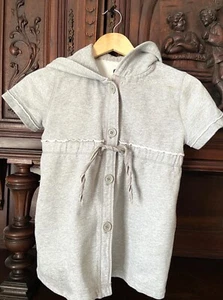GAP Kids Gray XXL (14-16) Girls Fleece Hoodie Button Down S/S Jacket Coat - Picture 1 of 10