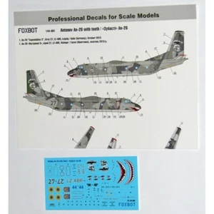 FOXBOT 144-001 Scale 1:144 Decal Antonov AN-26 with Teeth - Picture 1 of 24