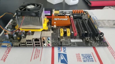 ECS RS780M-A Desktop NAS Server Plex HTPC Motherboard + AMD Athlon X2 7750 CPU - Image 1 of 4