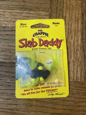 Mr. Crappie Slab Daddy Super Finesse Джиг Крючок 1/16-СОВЕРШЕННО НОВЫЙ-ДОСТАВКА В ТОТ ЖЕ АВТОБУСНЫЙ ДЕНЬ  - Изображение 1 из 2