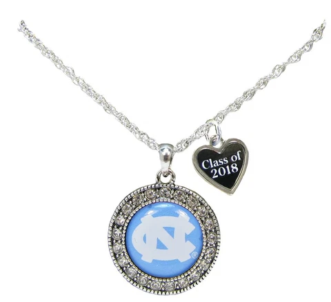 Custom North Carolina Tar Heels Class of Years 2017-2025 Graduation Necklace UNC Cover