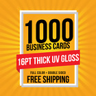 1000 Business Cards THICK 16pt | FULL COLOR | Glossy UV Coating | FREE SHIPPING