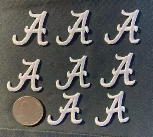 Alabama parche marea carmesí blanco logotipo A bordado plancha en parche lote de 8 piezas - Imagen 1 de 4
