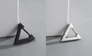 1pc Mens Stainless Steel Black Silver Triangle Geometric Hoop Decor Earring Gift - Picture 1 of 6