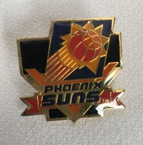 Phoenix Suns Basketball Vintage 90s 93" Lapel Pin Tac Pin Orange Gold tone NBA - Picture 1 of 5