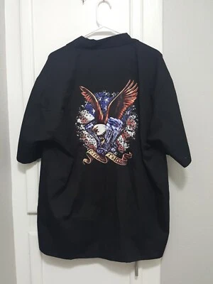 Vintage Dragonfly Clothing Company Freedom Eagle XL Short Sleeve Button Up Shirt - Image 1 of 4