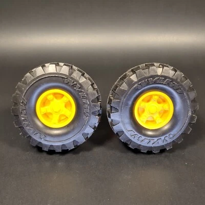 Conjunto de eje de grúa Jumbo Nylint Michigan neumáticos ruedas años 70 4 1/8" de alto Foto 1 de 4