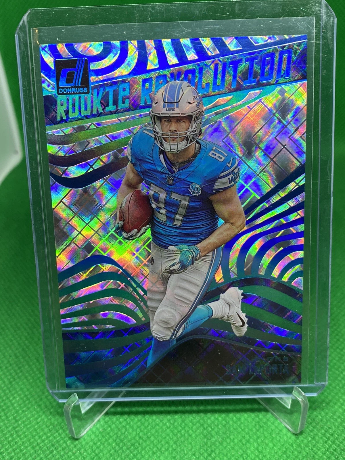 DONRUSS 2023 Sam LaPorta Rookie  Revolution Cosmic # 41 /100 RC SP  Lions SSP