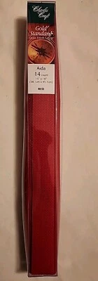 DMC Charles Craft Cross Stitch Aida 14 Count Red - 15 x 18 NIP - Image 1 of 4