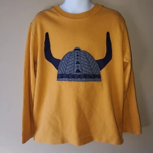 Hanna Andersson 120 cm US 6-7 Viking Helmet Boys Long Sleeve T Shirt - Picture 1 of 7
