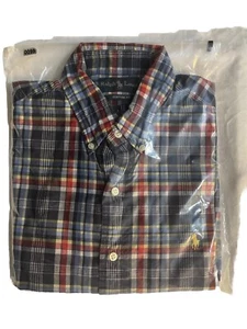Ralph Lauren Custom Fit Long Sleeve Button Multicolor Plaid Check Shirt Large - Picture 1 of 5
