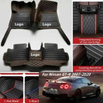 For Nissan GT-R 2007-2020 Car Floor Mats Carpets Waterproof Liners All Models Foto 1 de 4
