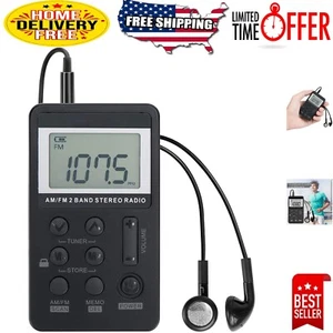 Portable AM/FM Pocket Radio with Rechargeable Battery - Perfect for Jogging - Picture 1 of 9