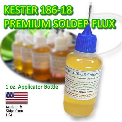 30ml Kester (1oz.) 186-18 Liq. Soldering Rosin Flux Needle Tip Bottle No Clean  • 3.95$