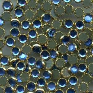 2013 SS20 SA ** 20 STRASS SWAROVSKI FOND PLAT CERCLÉ MÉTAL HOTFIX 4,7mm SAPPHIRE - Picture 1 of 2