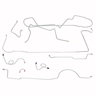 1967 Plymouth Barracuda Valiant Complete Power Drum Brake Line Kit Set Stainless - Image 1 of 4