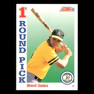 Tarjeta de atletismo de Oakland Brent Gates novato #805 1992 puntaje primera ronda selección draft - Imagen 1 de 3