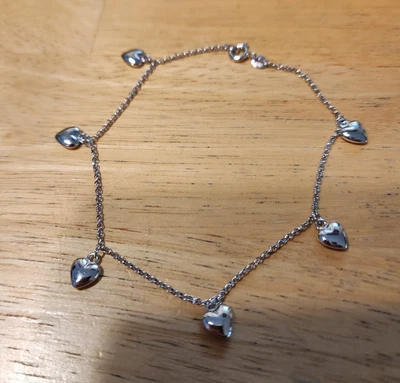 QVC sterling silver 925 PAJ Heart pendant / charm bracelet - New old Stock! - Image 1 of 4