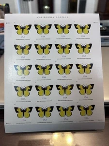New Sheet of 20 USPS CALIFORNIA DOGFACE 70c Surcharge Stamp - MINT FV $14.00 - Picture 1 of 3