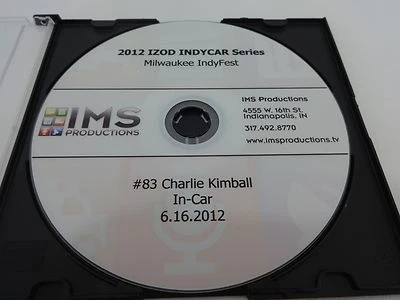 2012 Izod IndyCar Milwaukee IndyFest Charlie Kimball In Car Race View DVD IMS  - Image 1 of 4