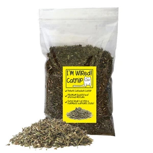 Catnip Dried Leaves Buds Mix I'M WIRED Strong Canadian Resealable Treats Cat Nip - Picture 1 of 5