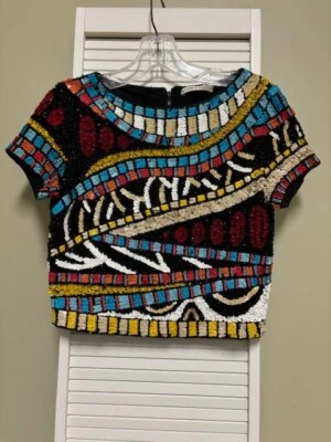 ALICE + OLIVIA TOP LENTEJUELAS MULTICOLOR MUJER TALLA 6 Foto 1 de 4