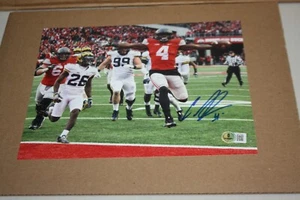 OHIO STATE BUCKEYES CURTIS SAMUEL #4 SIGNED 11X14 PHOTO VS MICHIGAN BECKETT - Picture 1 of 1