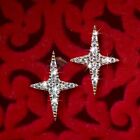 18k gold 925 silver stud made with Swarovski crystal Polaris star earrings SMALL