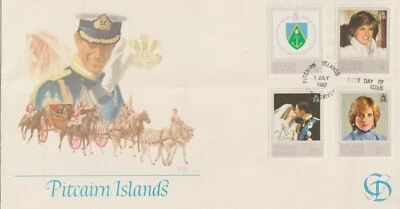 PITCAIRN ISLANDS: 1982 PRINCESS DIANA ISSUE # 213-216 FLEETWOOD FDC - Image 1 of 2