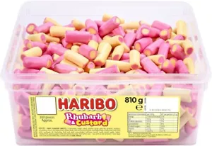 Haribo Rhubarb & Custard Tub 300 Pieces Pick N Mix Sweets - Picture 1 of 1