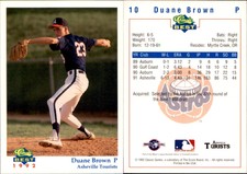 Duane Brown 1992 Classic Best Asheville Tourists #10 Card *AutographDen*