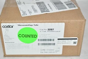 Case of 250. NEW Corning 3207 Costar 1.7mL Low Binding Plastic Microcentrifuge T - Picture 1 of 3