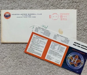 1987 Houston Astros Champions Vintage MLB Baseball Umschlag Spielplan Ticket alt - Bild 1 von 2