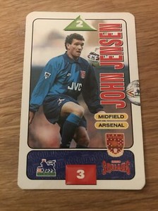 John Jensen Arsenal FC 1996 Subbuteo Squads Football Card