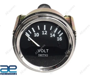 Smiths Replica Ancillary Battery Voltmeter Volt Gauge Chrome Rim 52mm S2u - Picture 1 of 6