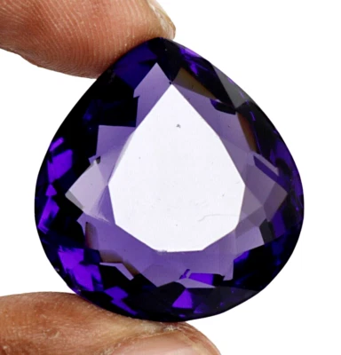 55.85 Ct. Large Purple Amethyst Pear Cut AAA+ Loose Gemstone for Ring & Pendant - Image 1 of 4