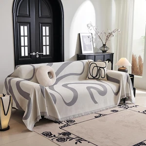 Couch Cover for 3 Cushion Sofa, Super Soft Boho Couch Covers for Dogs Washable, - Picture 1 of 8