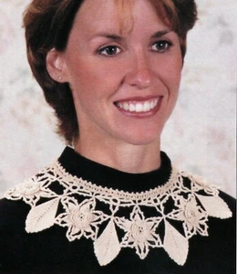 VINTAGE Irish Crochet Collar/Crochet Pattern INSTRUCTIONS ONLY - Picture 1 of 1