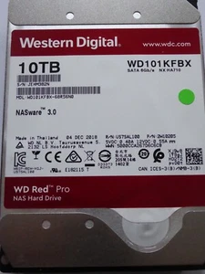 10TB Western Digital WD101KFBX-68R56N0 04 DEC 2018 P/N: 2W10205 WD Red Pro NAS - Bild 1 von 6