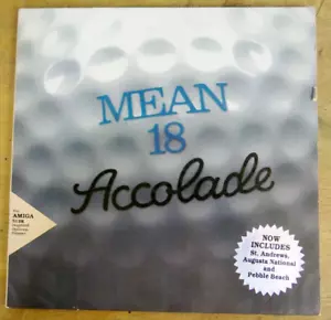 Mean 18 Accolade Golf Simulation Amiga 500 Rare Vintage Game Complete 1986 - Picture 1 of 5